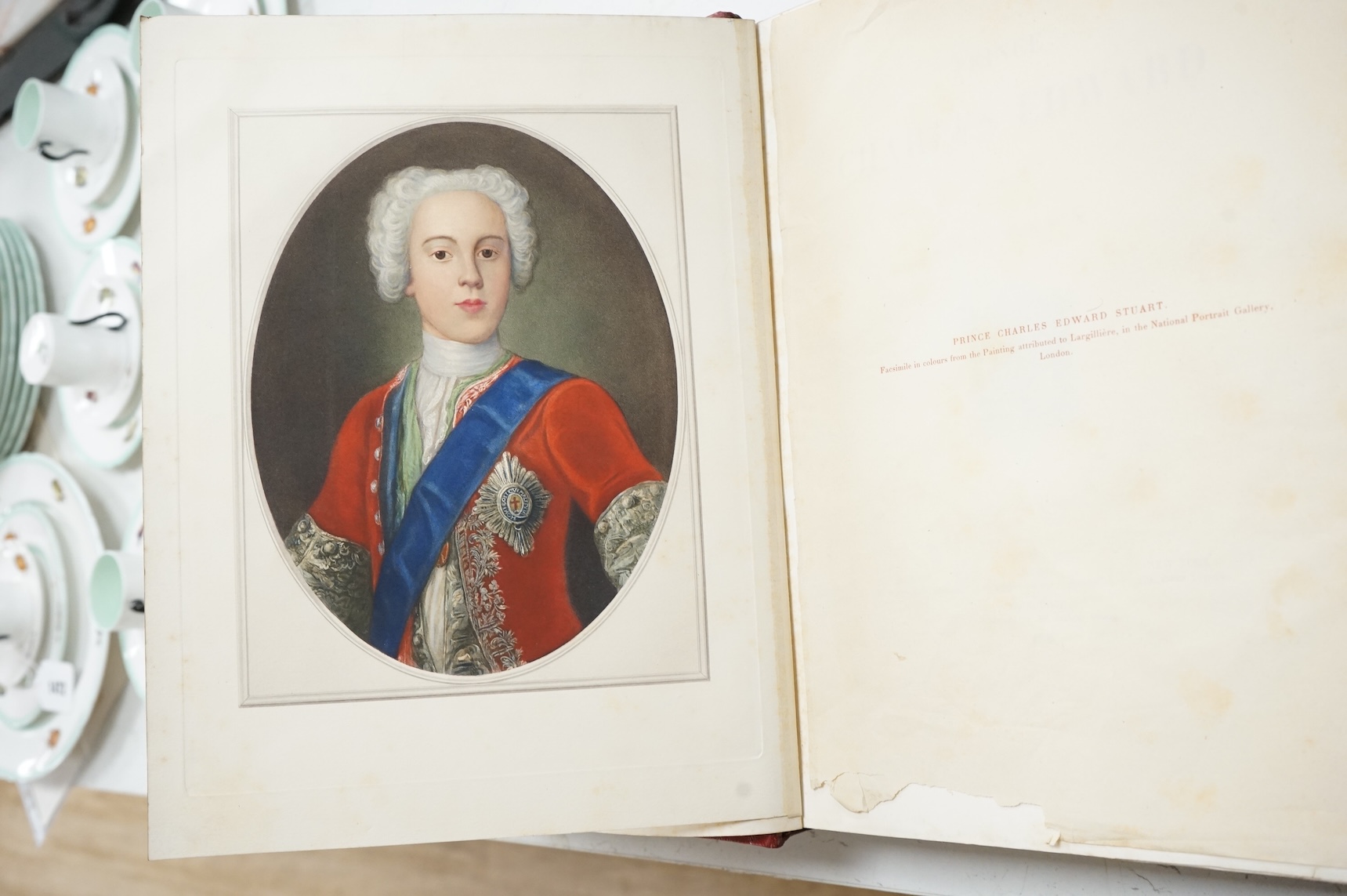 Holmes, Richard R. - Queen Victoria. coloured frontis., num. portraits and other plates (with captioned guards), text illus.; publisher's gilt red half morocco and cloth with panelled spine, gilt top, folio. London & Par
